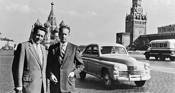 In Moscow in 1956 with Under-Secretary-General Ilya S. Tchernychev. In Moscow in 1956 with Under-Secretary-General Ilya S. Tchernychev.